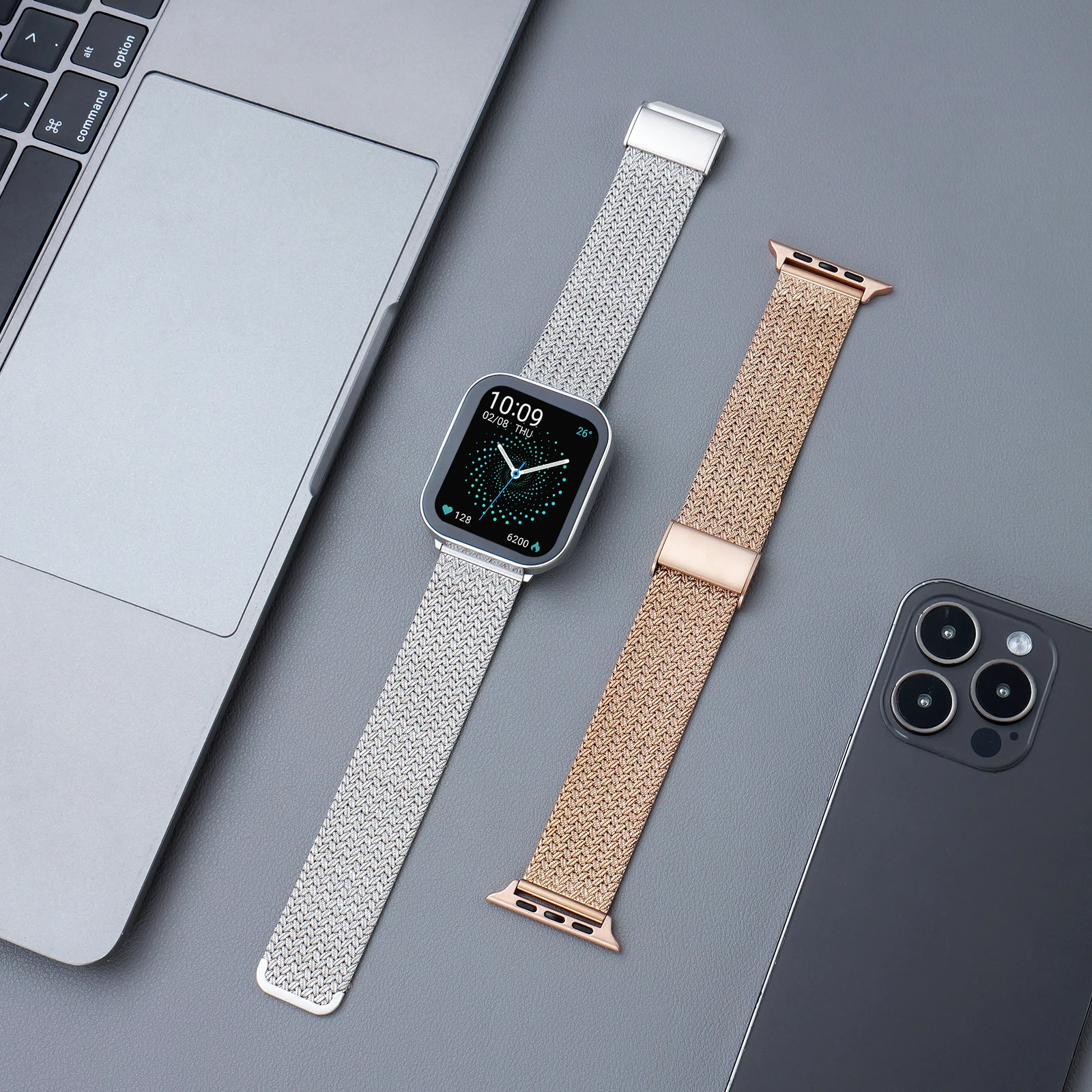 Premium Metal Bracelet Strap for Apple Watch - Sleek and Stylish Watchband for Men