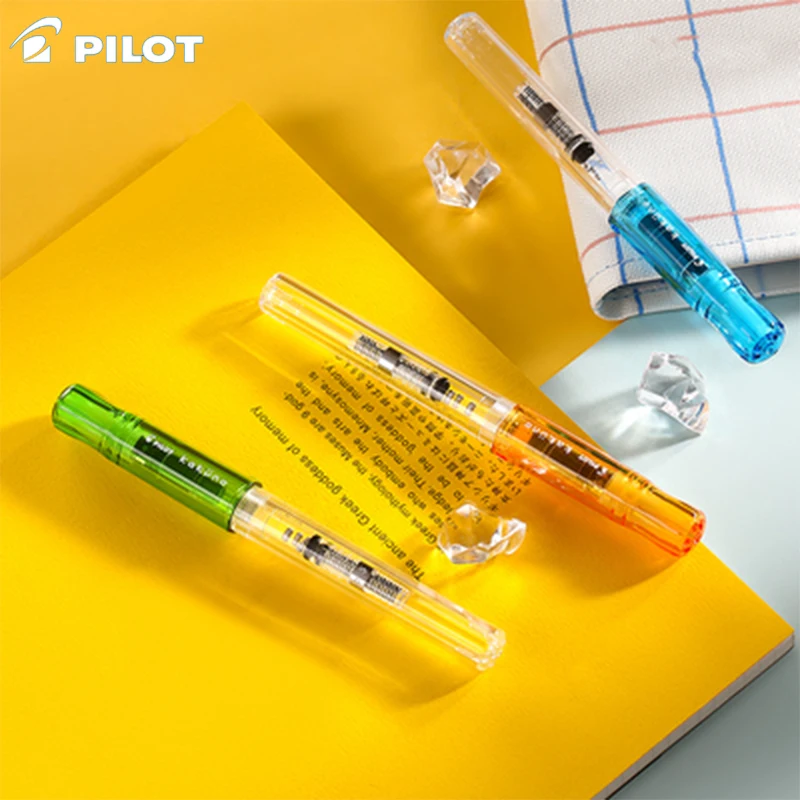 Japanese Pilot Transparent Smiley Face Pen KAKUNO Writing Fluent Student Calligraphy Special EF/F/M Nib Can Replace The Ink Sac 200ul rsp pipette filter tip tecan evo transparent laboratory applicable equipmenttecan adp tecan fluent