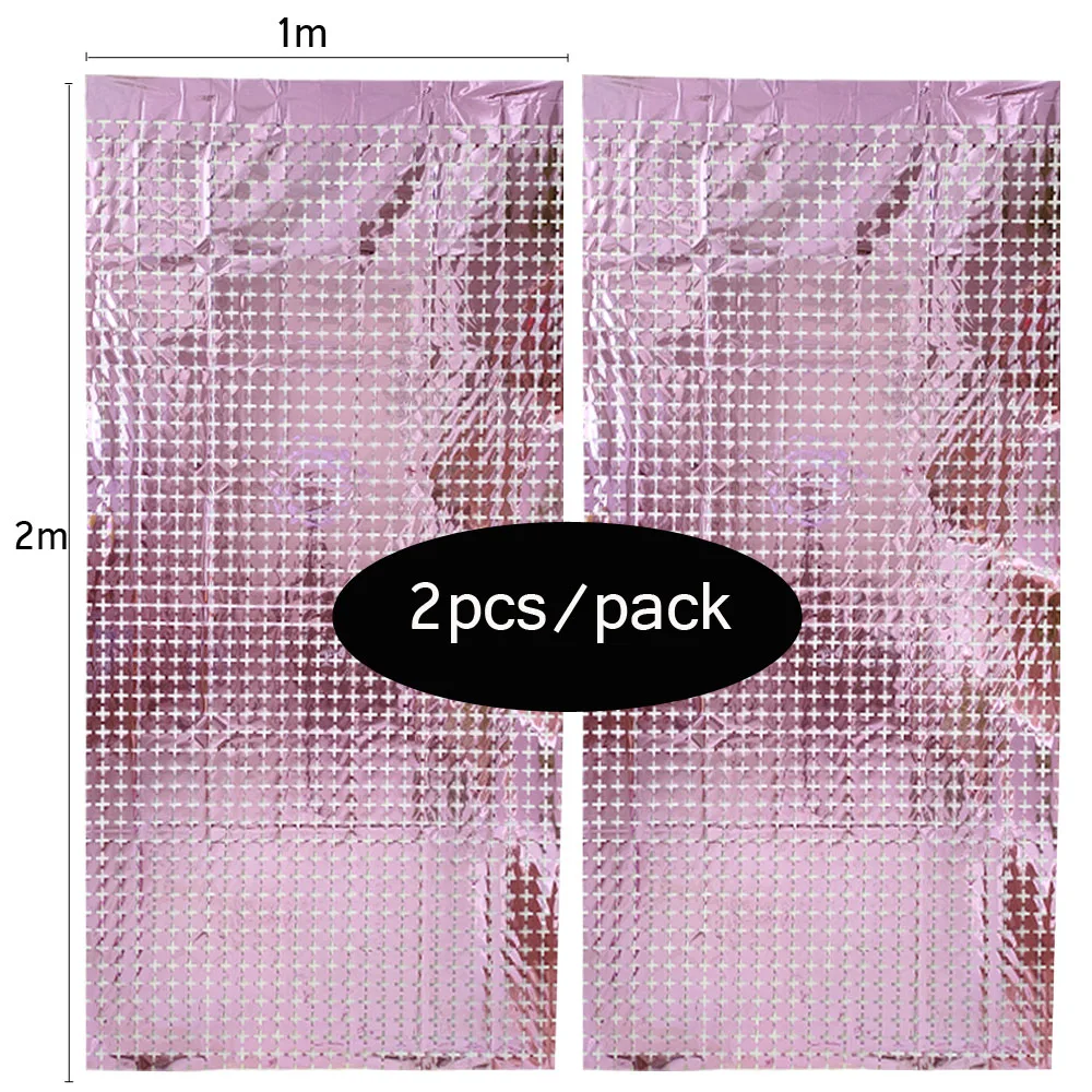 2Pack Little Square Foil Curtain Backdrop Bachelorette Party Backdrop Sequin Decorative Curtains Wedding Birthday Party Decor birthday backdrop,party backdrop curtain,party decoration,party supplies