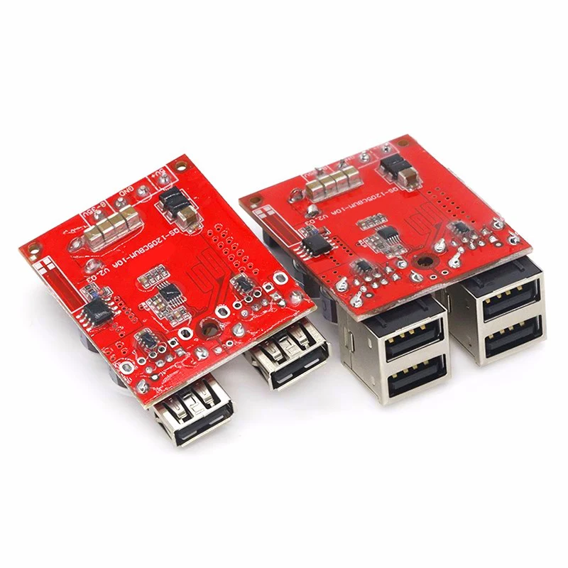 DC-DC 차량 충전 보드, 전원 공급 장치 감압 모듈, USB 출력 모바일 충전기, 2 포트, 4 포트, 8V-35V, 5V, 8A