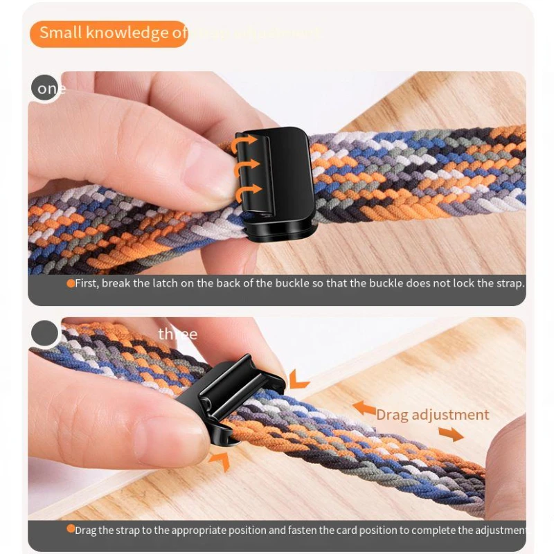 Adjustable Magnetic Buckle Nylon Strap with Metal Accents - Available in 22mm & 20mm Sizes