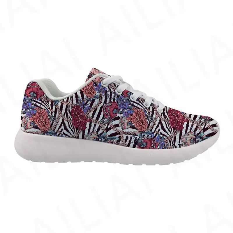 

Women Sneakers Female Vulcanized Shoes Zebra Stripes Printing Casual Flat Shoe Mesh Trainers Sport Shoes Women Basket Zapatos