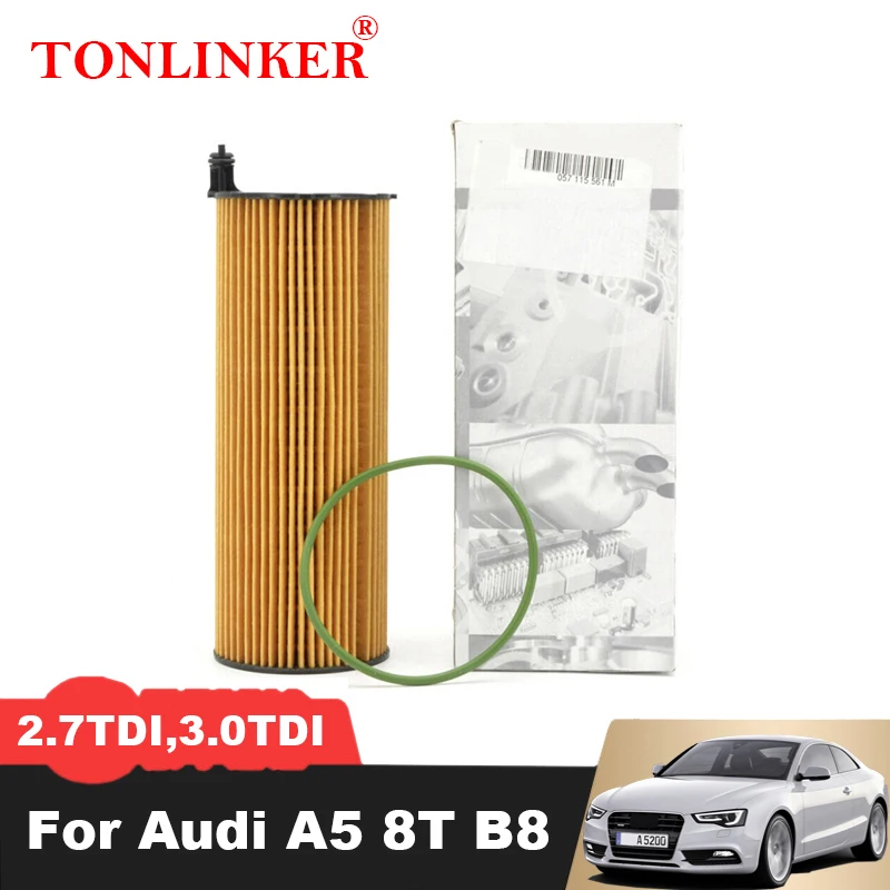 

TONLINKER Oil Filter 057115561M For Audi A5 8T B8 3.0TDI Quattro 2.7TDI 2007 2008 2009 2010 2011 2012 2013 2014 2015 057115561K