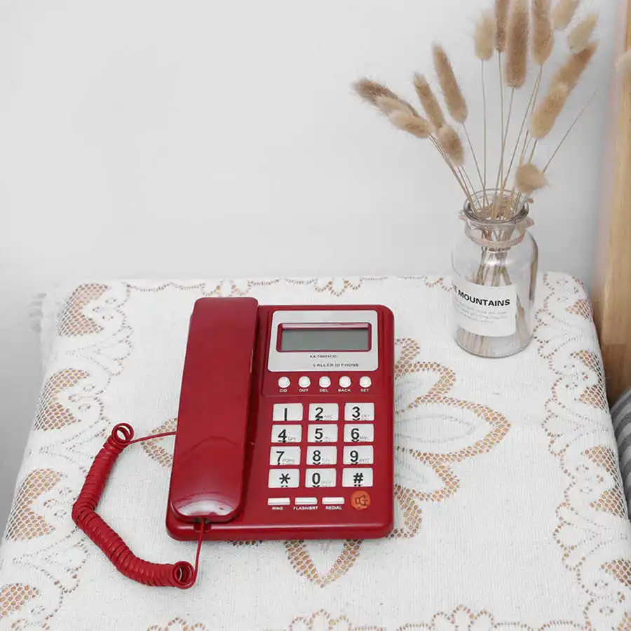 Landline Phone Home Hotel Wired Corded Desktop Office Telephone Caller ID