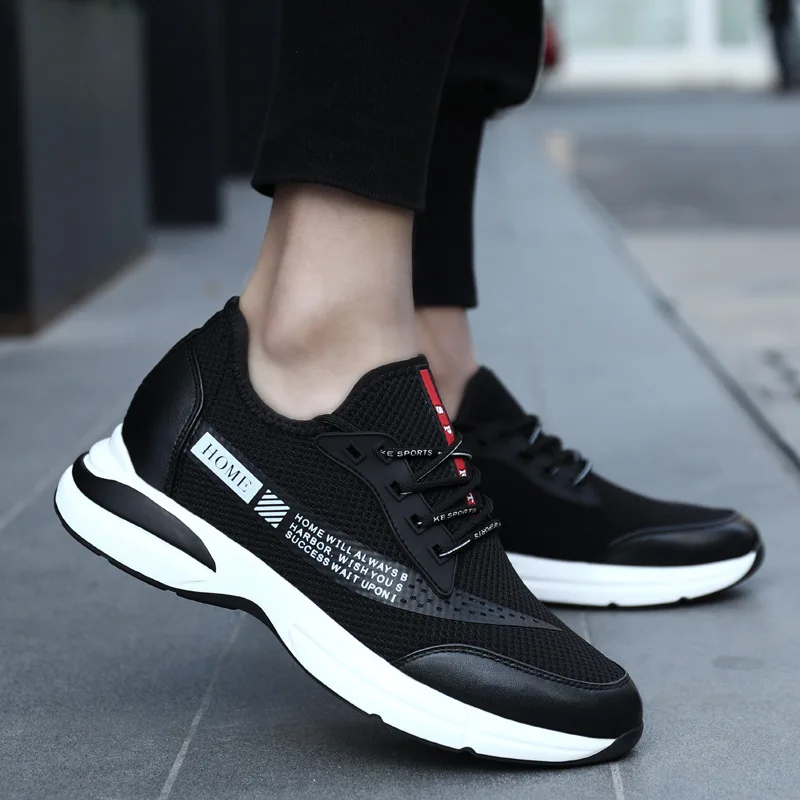 Men's Sneakers Elevator Shoes Breathable Height Increasing Invisible Inner Height 6/8/10CM Taller Shoes Comfortable Sports Shoes 4
