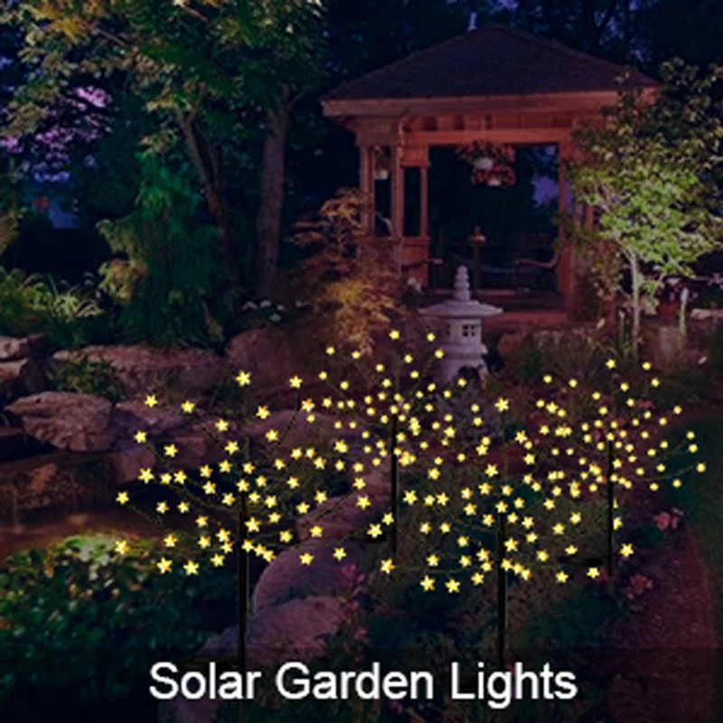 best solar light for home 1pc Star Solar Garden Light Nightlamp Outdoor Waterproof Courtyard Pathway Landscape Decor Gypsophila Led Lawn Decoration NEW solar deck post lights