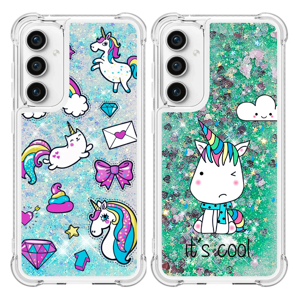Custodia Glitter Liquida Quicksand Verniciata Per Samsung Galaxy S23 Fe Cover Antiurto Tpuprotection Cover S23Fe Funda