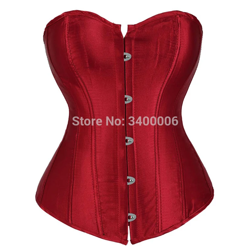 Corset Bustier Top Women Corsets Bustiers Overbust Tops Satin Sexy Costume Corselet Brocade Vintage Bridal Korsett Plus Size