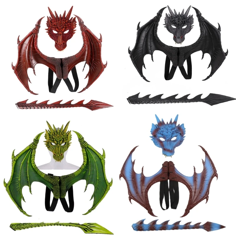 

Dragon Wing Mask and Tail Party Stage Performance Decoration Props Dinosaur Wing 40JC