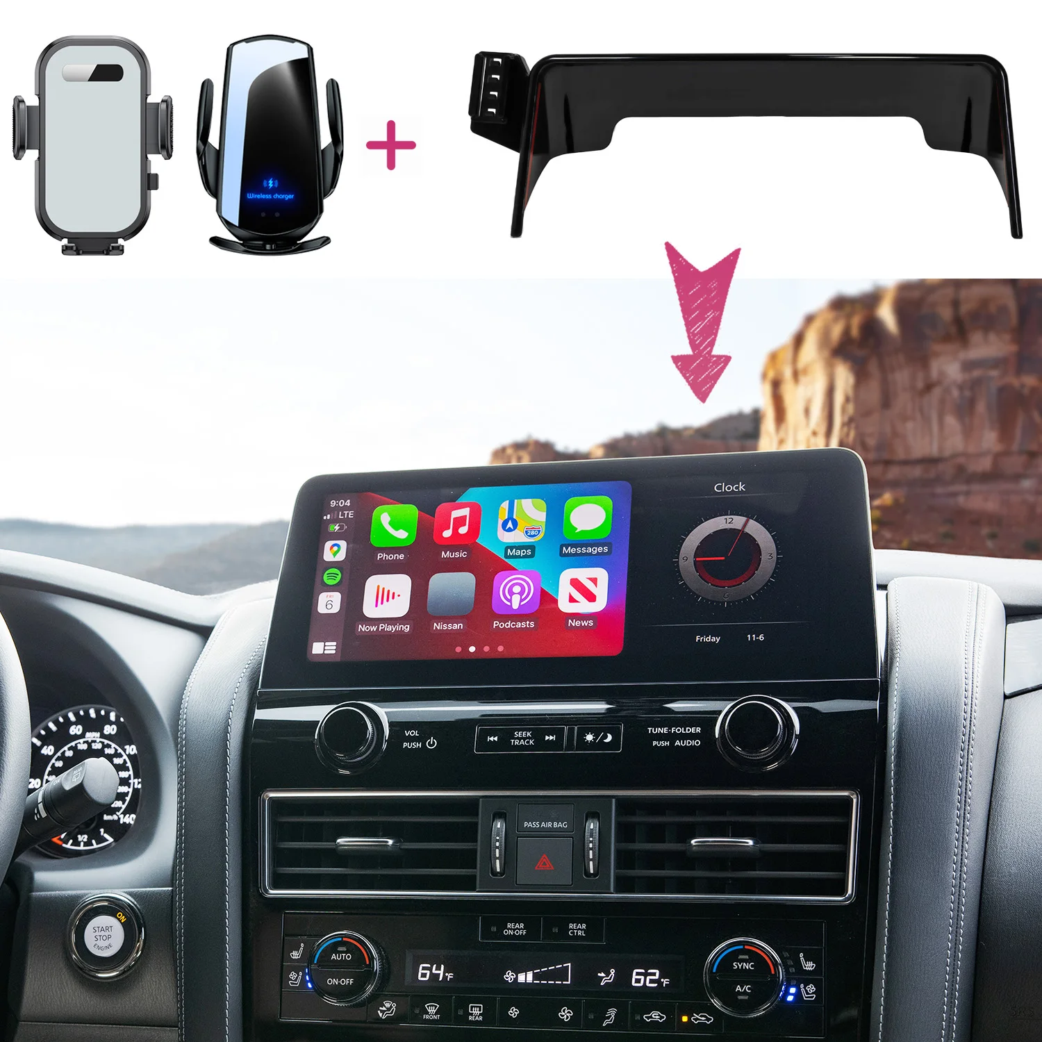 Tempered Glass Screen Protector For Nissan Armada 2021-2024 - 12.3 Inch Touchscreen Film