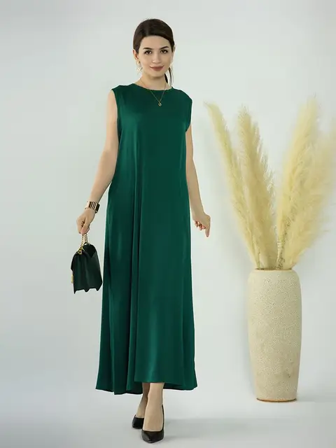 Dubaï Abaya blanc noir Satin modeste robes africaines pour femmes Islam vêtements Musulman à l'intérieur Robe Robe Musulmane Femme robes