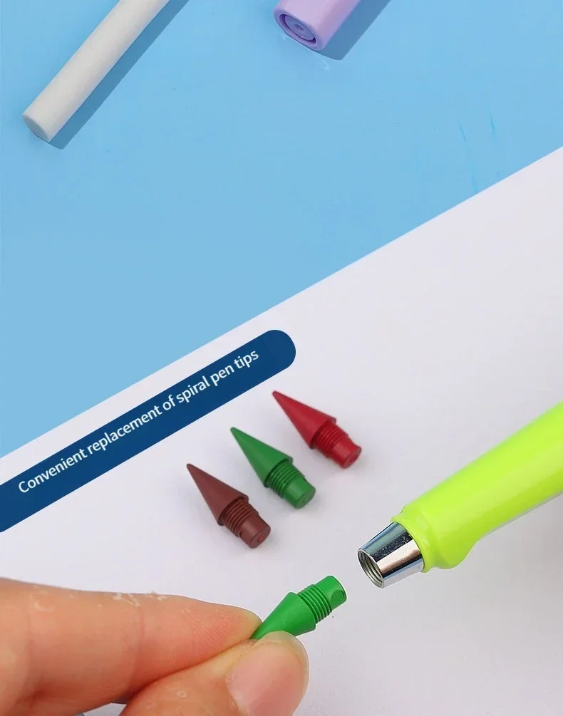 1–6 Stück, 12 Farben, ewig haltbare Bleistifte mit Radiergummi, unbegrenztes Schreiben, ewig radierbare Bleistifte für Kinder, Schule, Kunstbedarf – Detail 7