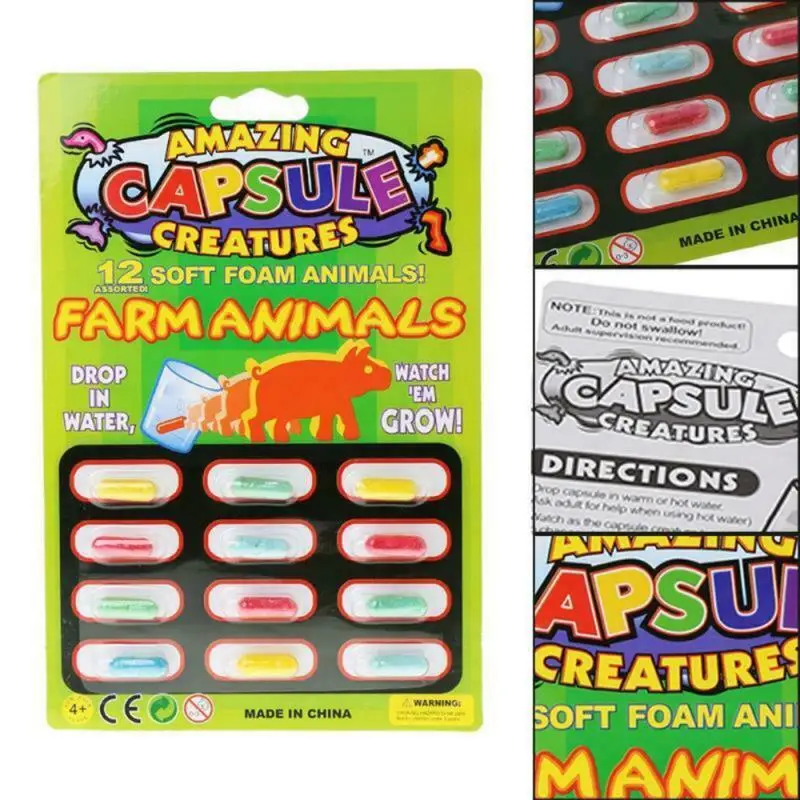 Creative New Exotic Toys Magic Soft Baby Cognition Toys Early Educational Toy Kids Cartoon Dinosaur Toys Bath Toy Grow Capsule 3