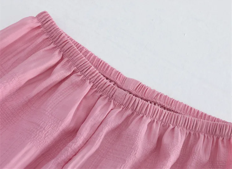 Sommer atmungsaktive Baumwolle zweiteilig Set lässig Kurzarm Hosen Nachtwäsche Anzug Pyjama für Frauen plus Größe Pijama Mujer – Detail 11