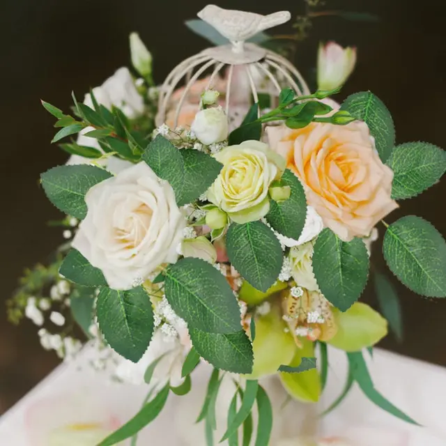 100 Foglie Artificiali Di Seta Verde - Per Decorazione Fai Da Te, Matrimoni E Feste