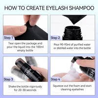 DAMMAN 7.5ml Lash Shampoo Concentrate Eyelash Extension Shampoo Lash Cleanser Shampoo Kit Shampoo Mousse For Eyelash With Bottle 5