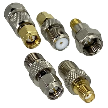 1 ชิ้นอะแดปเตอร์ F ทีวี SMA ชาย & แจ็คหญิงตรง RF Coaxial Connector สําหรับเสาอากาศลวดเทอร์มินัล 1