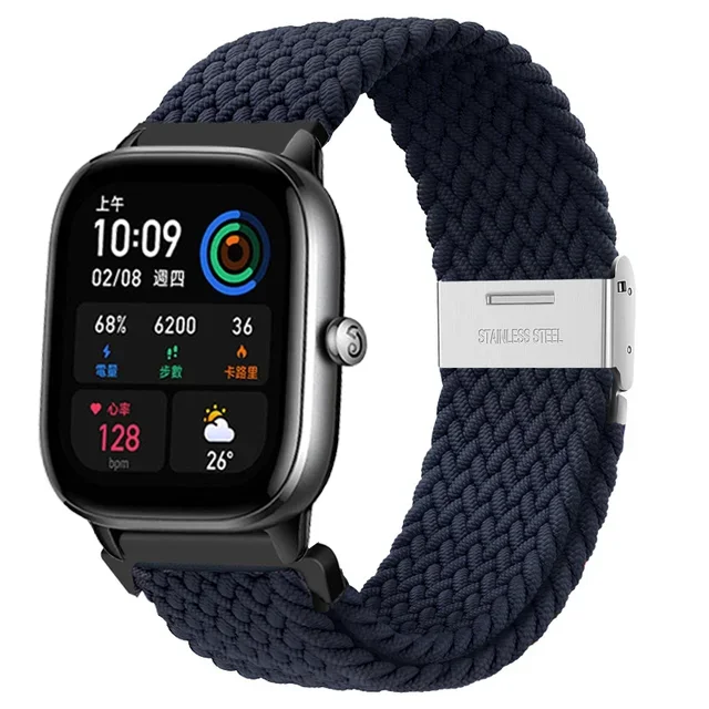 Braided Elastic Bracelet 20/22mm Smartwatch Strap