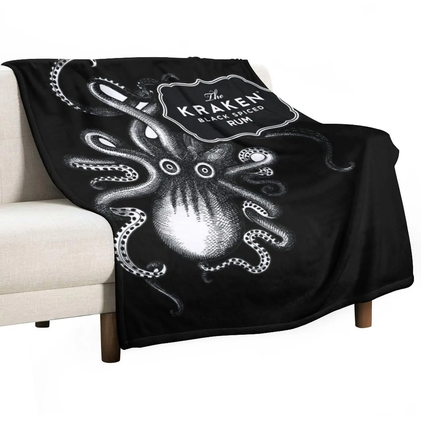 

Kraken Rum Throw Blanket blankets and blankets Baby Blanket