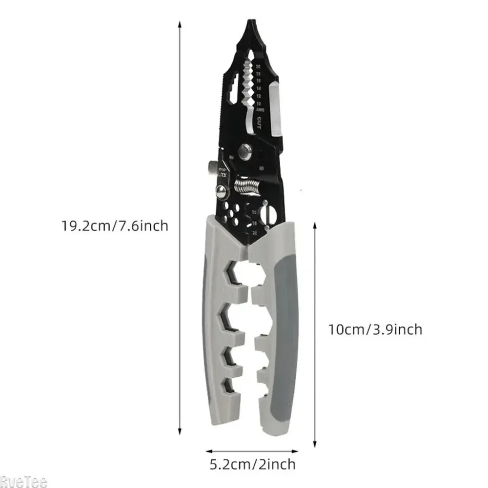 Wire Strippers 28-in-1 Multifunctional Powerful Cutting and Peeling Pliers for Electricians Insulated Handle 6