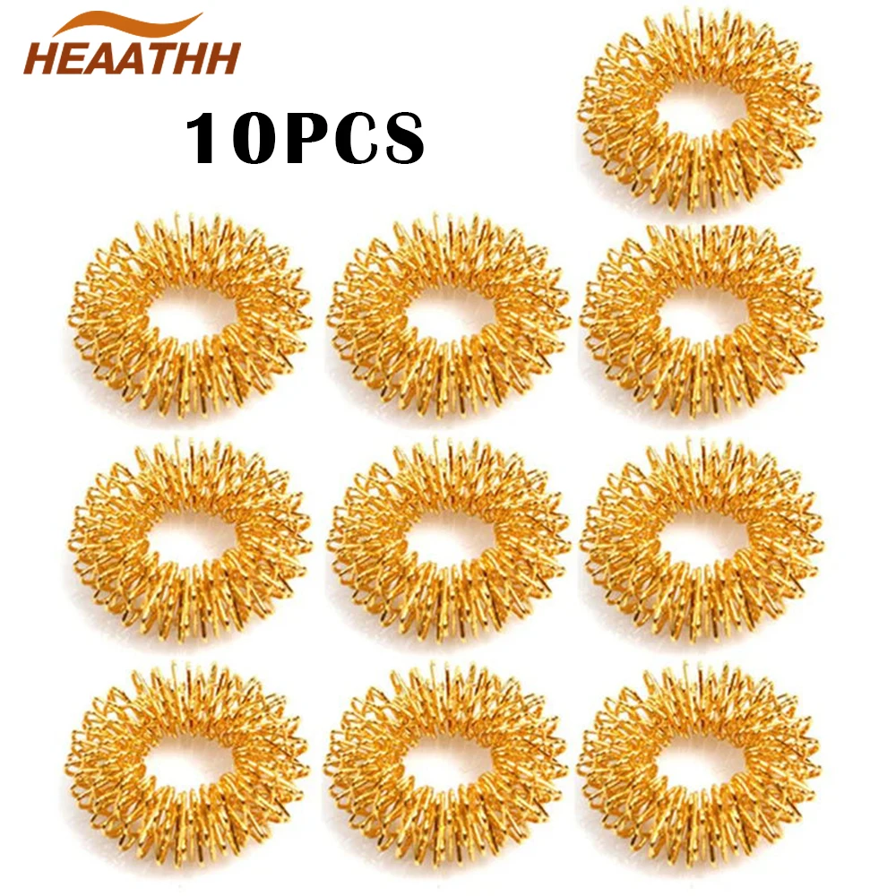 

10Pcs Acupressure Rings Spiky Sensory Finger Rings, Spiky Finger Ring for Teens, Adults, Silent Stress Reducer and Massager