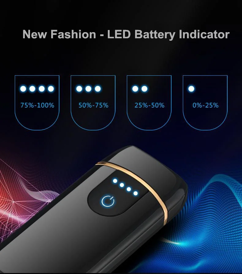 USB Electronic Cigarette Lighter Electricity Lighter Electric Double Arc Plasma Chargeable Windproof Gift Lighters