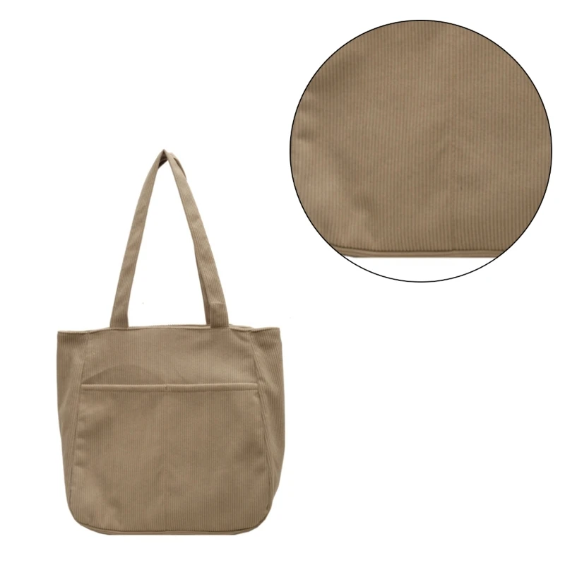 Trendy Corduroy Shoulder Bag Fashionable Handbag for Ladies Suitable for Daily Use and Shopping