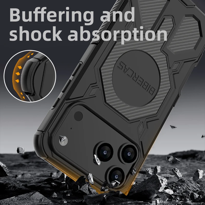 Translucent Frosted Phone Case with Magnetic Wireless Charging and Anti-Drop Protection