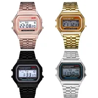 Bracelet en acier montres femmes montre hommes horloge d'affaires multifonction LED numérique sport montre-bracelet horloge électronique Electron wi 6