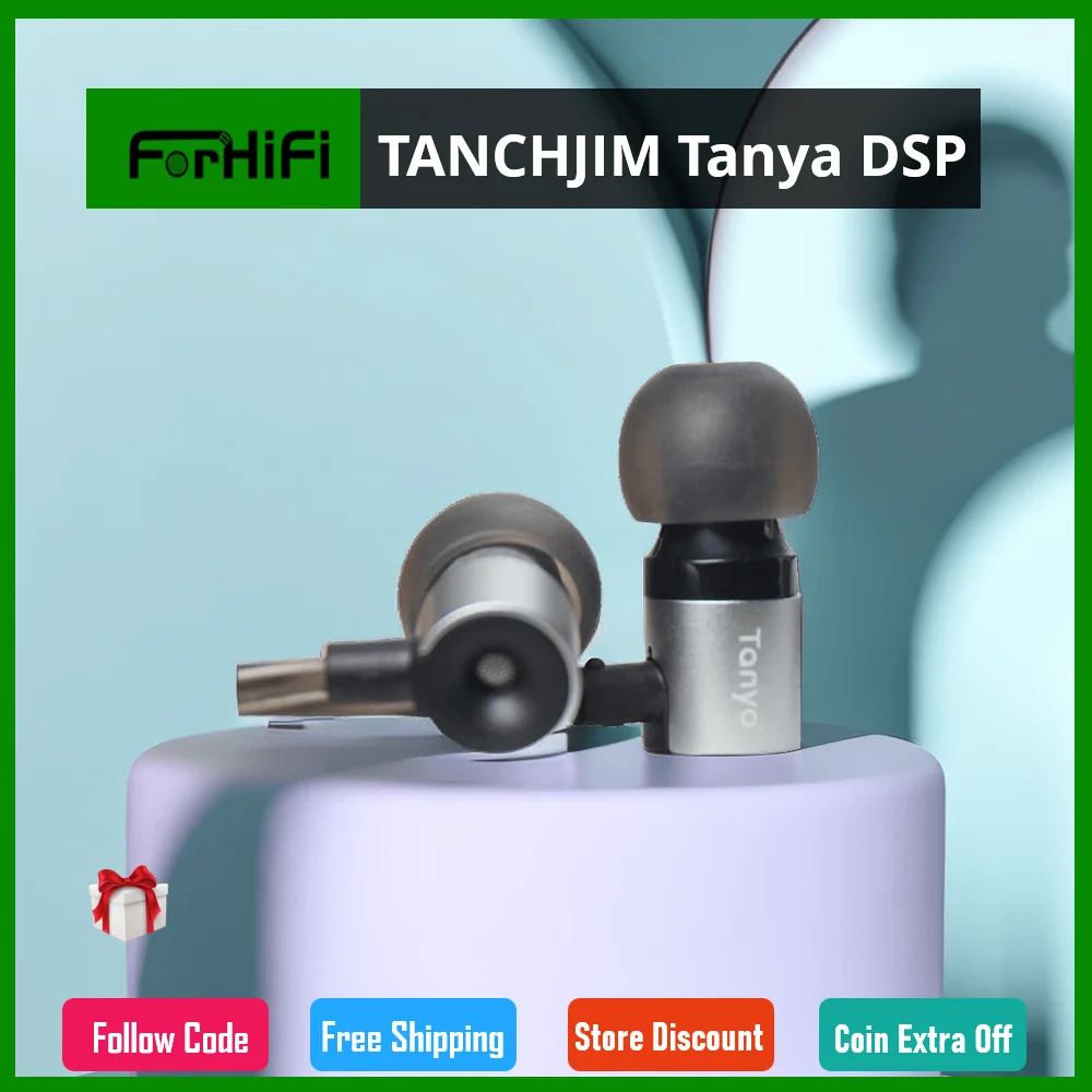 

Наушники-вкладыши TANCHJIM Tanya DSP с динамическим драйвером 7 мм, наушники IEMs HiFi, игровые наушники с разъемом Type-C и микрофоном для Android