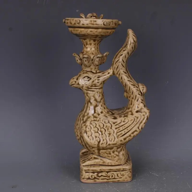 

Подсвечник в форме феникса, статуи резных животных, фигурки, реквизит для китайского фильма и телевидения, декоративный антиквариат