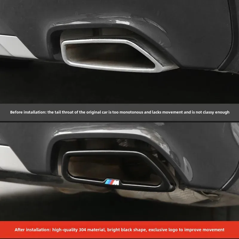 BMW New 3 Series 5 Series 525li Tailpipe Cover Modification Decorative 3 7/6 GTx3x5X7 Exhaust Pipe For Cars
