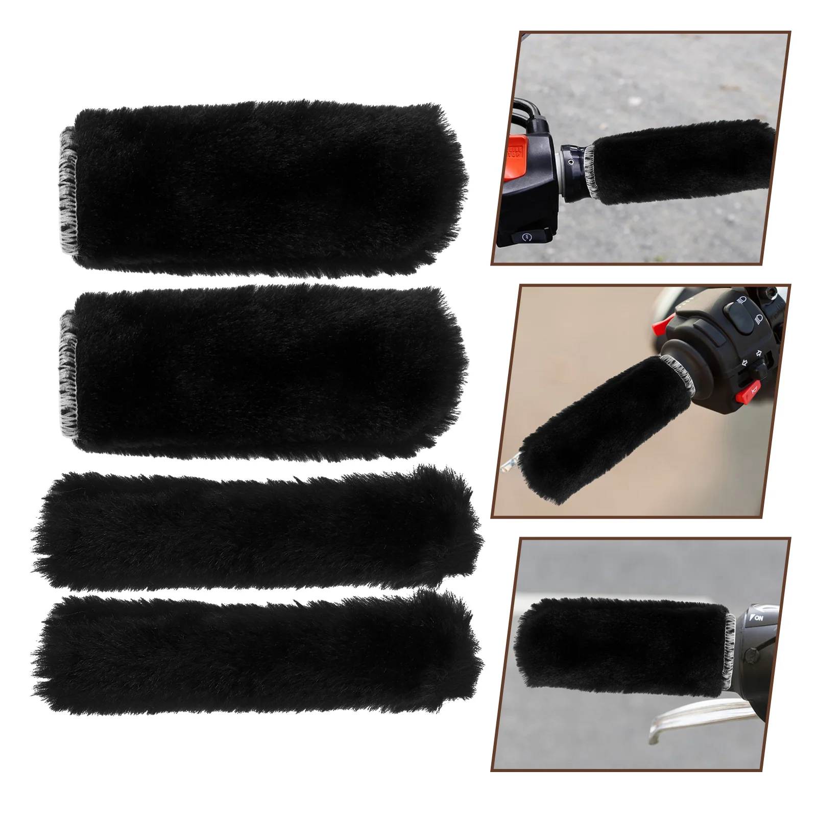 

Electric Rider Grips Scrunchies Black Supplies Bike Brake Handle Plush