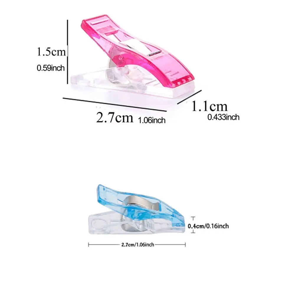 Mixed Pack Clips Home Office Multifunctional Plastic Clamps Box Storage Sewing Crafts Quilt Clips