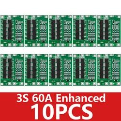 Enhanced Lithium Battery Charger Protection Board with Balancing功能 (3S 60A E 10PCS)