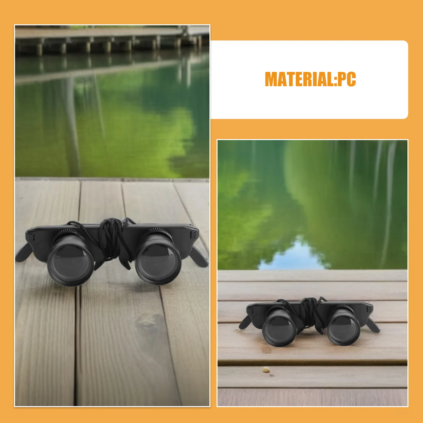 2Pcs 낚시 쌍안경 안경 3X 돋보기 헤드 밴드 돋보기 방수 핸즈프리 웨어러블 야외 조류 관찰 컴팩트