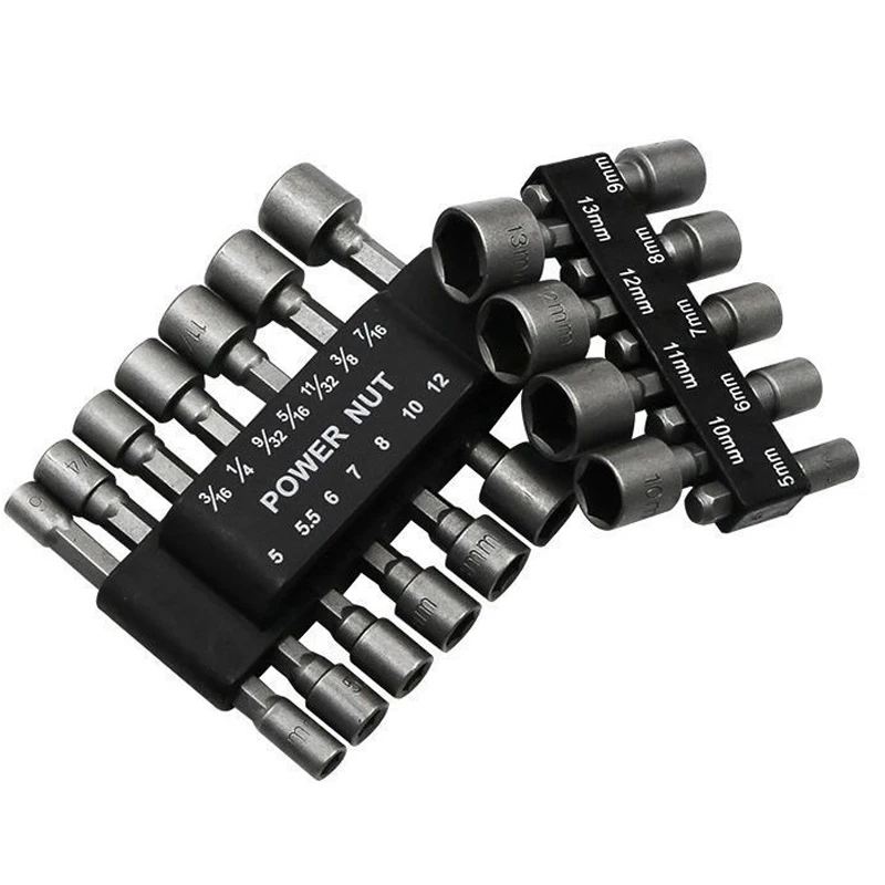 

9pcs 14Pcs Drill Bit Adapter Hexagon Nut Driver Drill Bit Socket Screwdriver Wrench Set for Electric Screwdriver Handle Tools