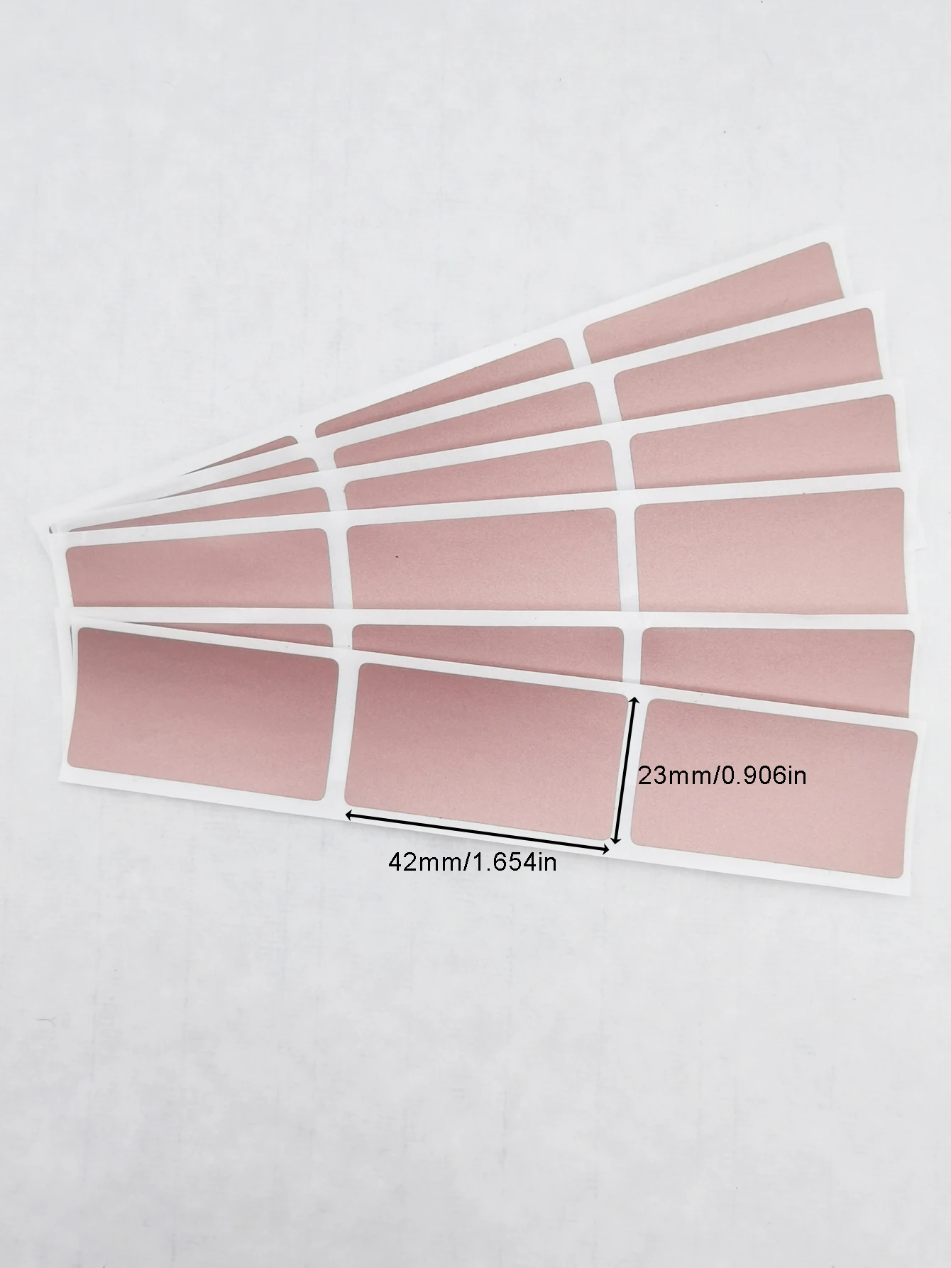 New 23x42mm 100pcs ROSE Gold Adhesive SCRATCH OFF Stickers DIY Password Hand Made Scratched Stripe Card Film
