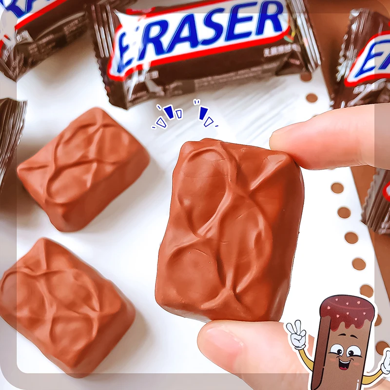 Pencil Eraser Eraser Pen Plasticine Eraser Eraser Refillable Pen Biscuit Eraser Kneadable Eraser Retractable Eraser Office Supplies School Teacher Gift Aesthetic Stationery Items Cute Stationery Cute Chocolate School Eraser Rubber
