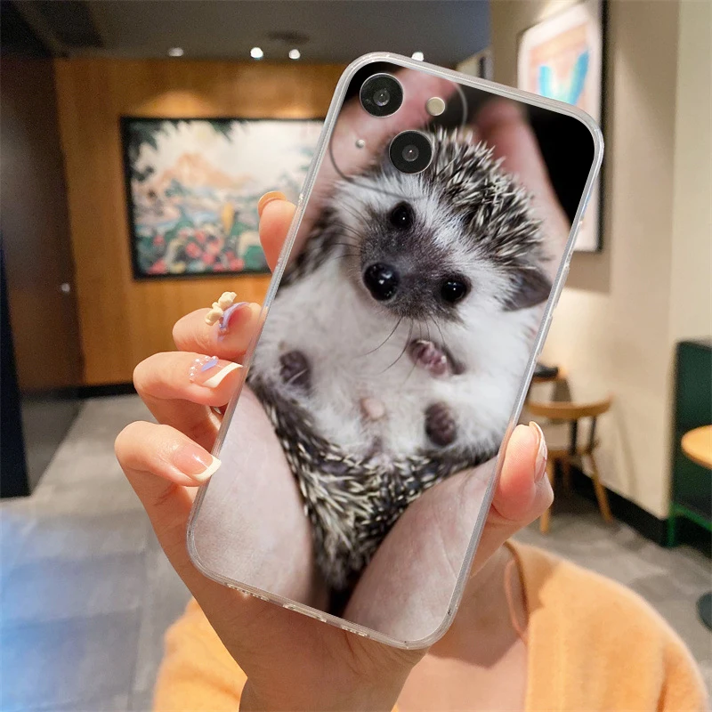 Charming Little Hedgehog Soft TPU Clear Phone Case