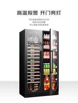 A61 Frequency conversion double door ice bar household red wine tea refrigerator glass door refrigerator embedded