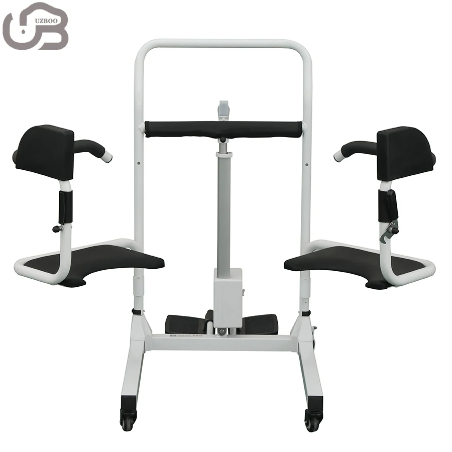Electric Patient Lift Wheelchair Transfer Chair 180 Degree Split Cushion Seat Universal Mute Wheel Up and Down Remote Control 5