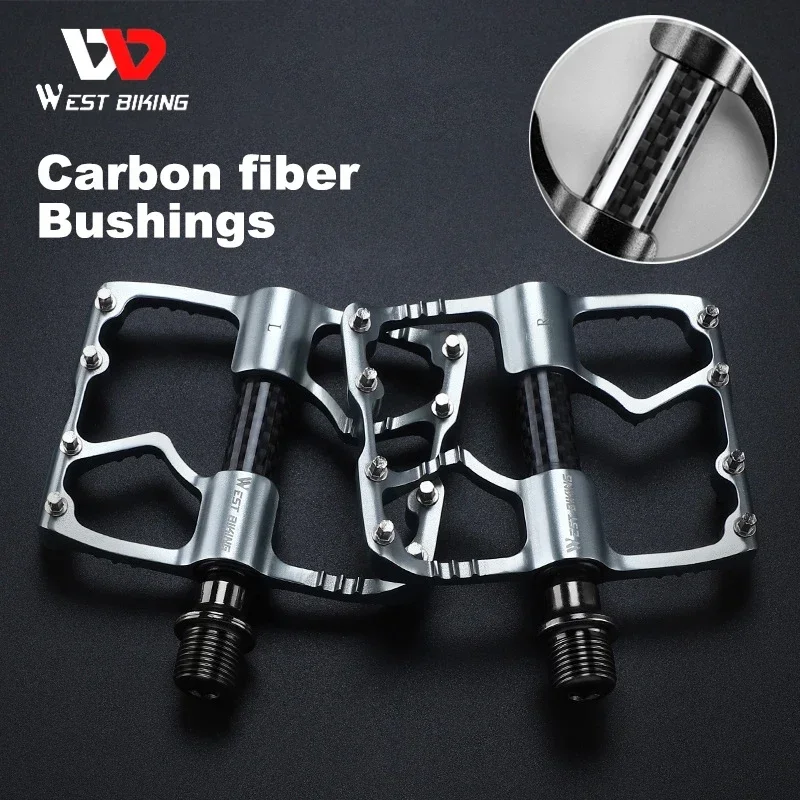 WESTBIKINGCarbonFiberTubeBicyclePedalsMTBBMXRoadBikeCycling