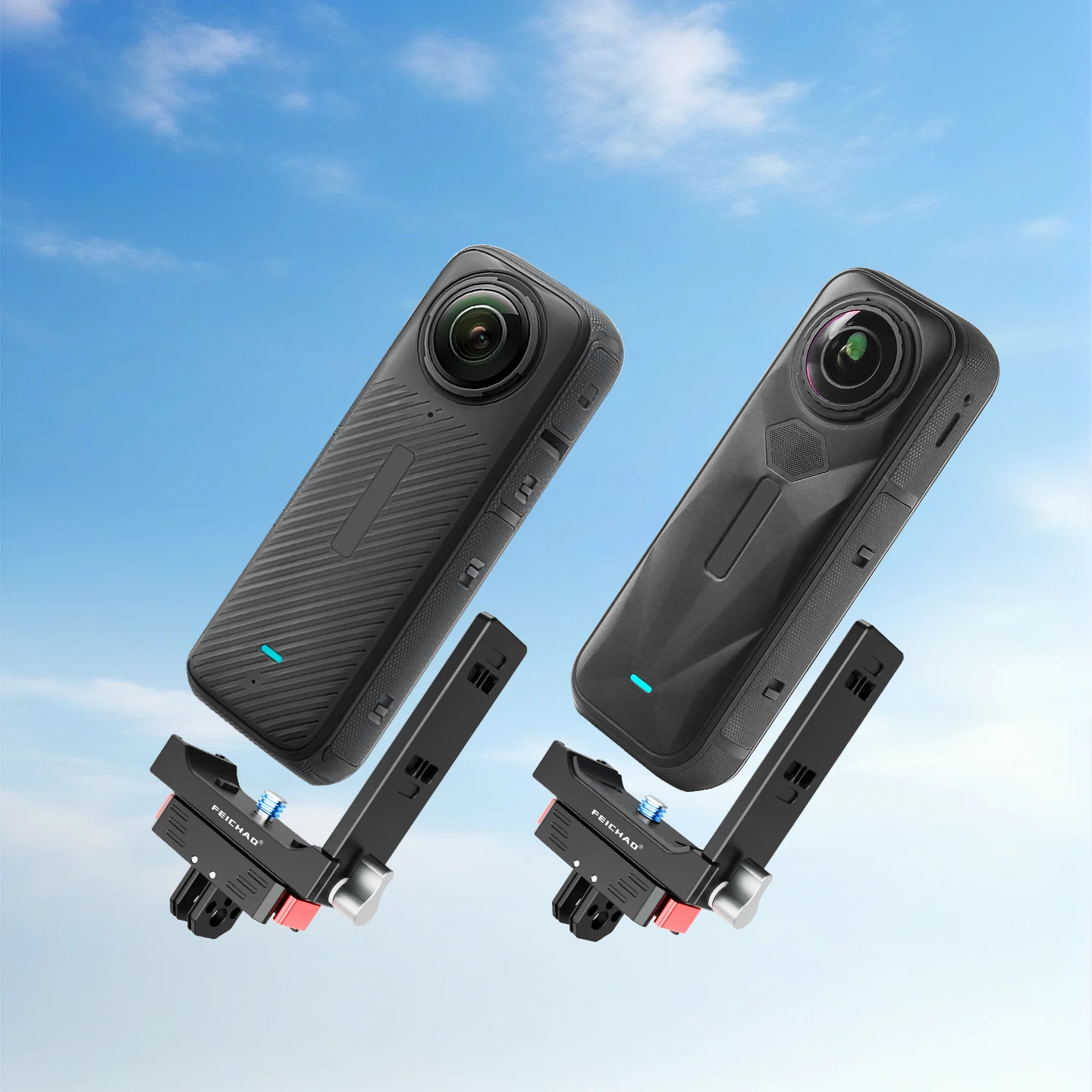 Insta360 X5/X4/X3/X2 액션 카메라용 콜드 슈 베이스가 있는 퀵 릴리스 L-플레이트 어댑터 수직/수평 마운트