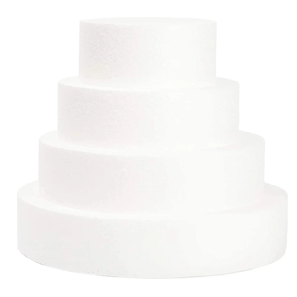Cake Tools Cake Dummies Foam Fake Rounds Reusable Round Wedding Tool Birthday Decorating Stand Rotating Model Diy Cake Turntable