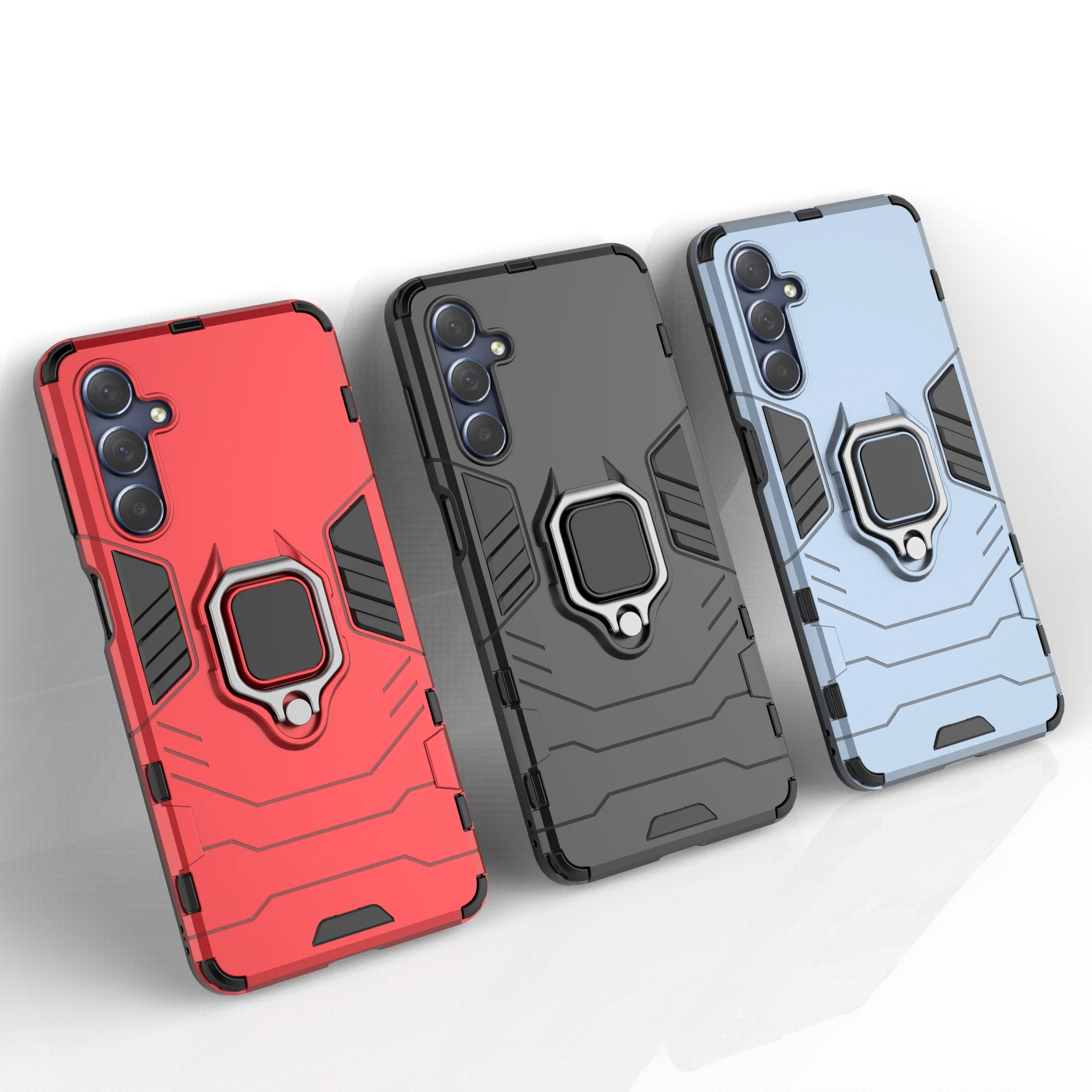 Shockproof Phone Case with Ring Stand and Enhanced Protection