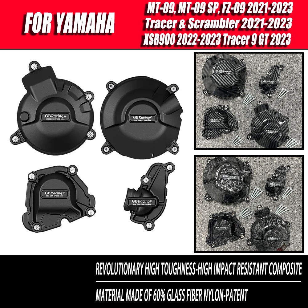 Motorcycle Engine Cover Engine Cover Protector Engine Protective Cover for YAMAHA MT09 MT-09 SP FZ-09 SP TRACER & SCRAMBLER 900-XSR900-Tracer 9 GT