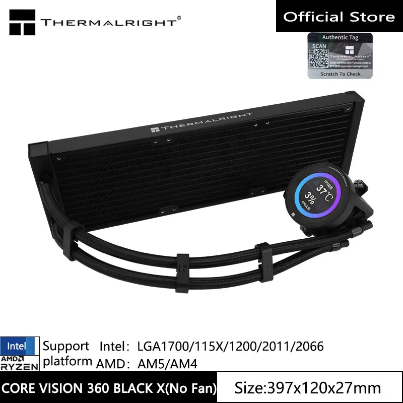 PC用ファン・クーラー THERMALRIGHT CORE VISION 360 BLACK X Amazon.co.jp: Thermalright CORE Vision 360 ブラック ARGB