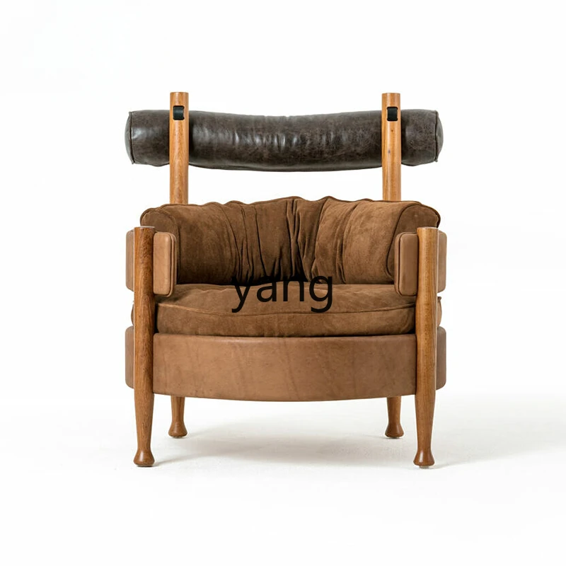 

CX Modern Minimalist Creative Special-Shaped Single Sofa Solid Wood Fabric Single Sofa