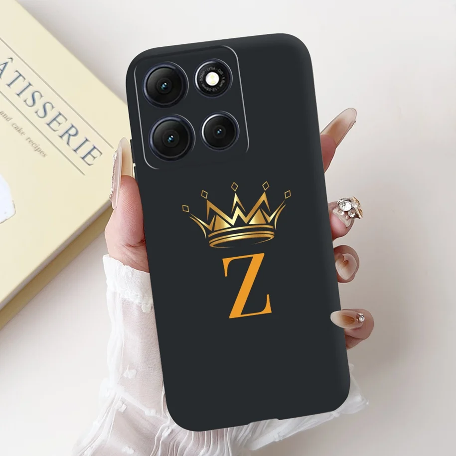 Cute Lucky Letters Crown Flower Soft Silicone Back Cover – Enhanced Protection